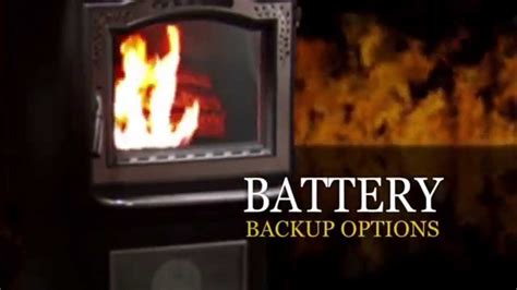 Pellet stove with battery backup